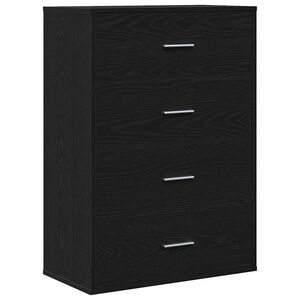 vidaXL Buffet Ch&ecirc;ne noir 60 x 31 x 84 cm Bois d'ing&eacute;nierie