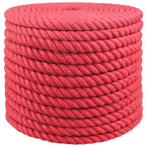 vidaXL Corde en Jute 16 mm Rouge Jute 100% Tossa