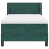 vidaXL Lit &agrave; ressorts avec matelas Vert fonc&eacute; 190 x 90 cm Velours