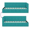 vidaXL Cadre de lit d'angle Turquoise 90 cm x 190 cm Velours