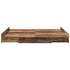 vidaXL Cadre de lit avec rangement Bois Ancien 160 x 200 cm