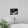 vidaXL Niche de Douche Noir 30 x 20 x 9.5 cm Acier inoxydable