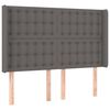 vidaXL Sommier &agrave; lattes de lit matelas LED Gris 140x200 cm Similicuir