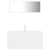 vidaXL Ensemble de meubles de salle de bain Blanc Agglom&eacute;r&eacute;