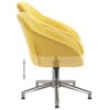vidaXL Chaises pivotantes &agrave; manger lot de 4 jaune tissu