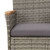 vidaXL Ensemble &agrave; manger de jardin 9 pcs coussins gris r&eacute;sine tress&eacute;e