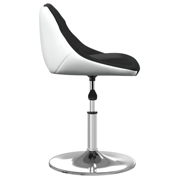vidaXL Tabouret de bar Noir et blanc Similicuir