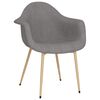 vidaXL Chaises &agrave; manger lot de 4 gris clair tissu