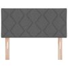 vidaXL T&ecirc;te de lit avec t&ecirc;te de lit Gris fonc&eacute; 100 cm Cuir synth&eacute;tique