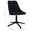 vidaXL Chaises pivotantes &agrave; manger lot de 6 noir tissu