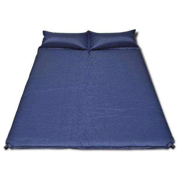 Matelas autogonflant bleu 190 x 130 x 5 cm (2 personnes)