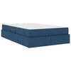 vidaXL Lit avec rangement et matelas Bleu 120 x 200 cm Polyester