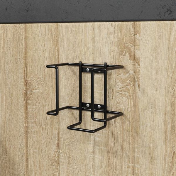 vidaXL Support à lécher le sel noir acier