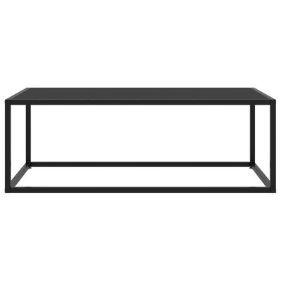 vidaXL Table basse Noir avec verre noir 100x50x35 cm