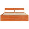 vidaXL Cadre de lit sans matelas cire marron 180x200cm bois pin massif