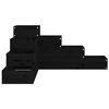 vidaXL Jardini&egrave;re 4 niveaux 80,5x79x36 cm noir bois de pin massif