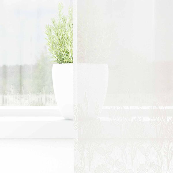 vidaXL Rideau en Dentelle Floral Blanc 260 x 300 cm Polyester