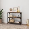 vidaXL Biblioth&egrave;que Ch&ecirc;ne brun 80x33x70,5cm Bois d'ing&eacute;nierie et acier
