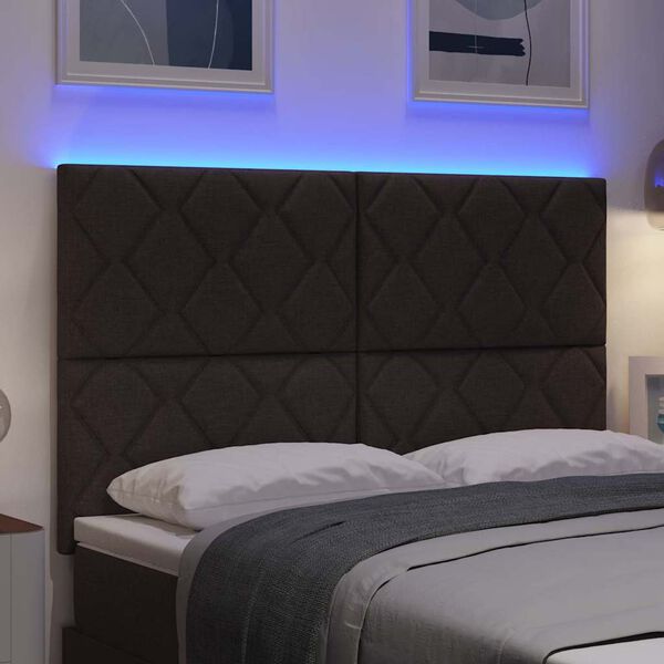 vidaXL T&ecirc;te de lit Marron 160 cm tissu