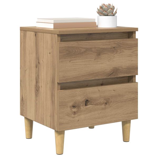 vidaXL Meubles de lit 2 pcs Ch&ecirc;ne artisanal 40 x 35 x 50 cm
