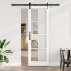 vidaXL Porte coulissante ORKDAL Blanc et Noir 78 x 232 cm