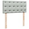 vidaXL Sommier &agrave; lattes de lit et matelas Gris clair 90x190 cm Velours