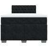 vidaXL Sommier &agrave; lattes de lit avec matelas noir 120x190 cm velours