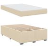 vidaXL Cadre de lit avec matelas Cr&egrave;me 120 x 200 cm tissu