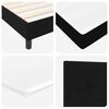 vidaXL Lit &agrave; ressorts avec matelas Noir 100 x 200 cm tissu