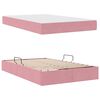 vidaXL Lit avec rangement et matelas Rose 120 x 190 cm Velours