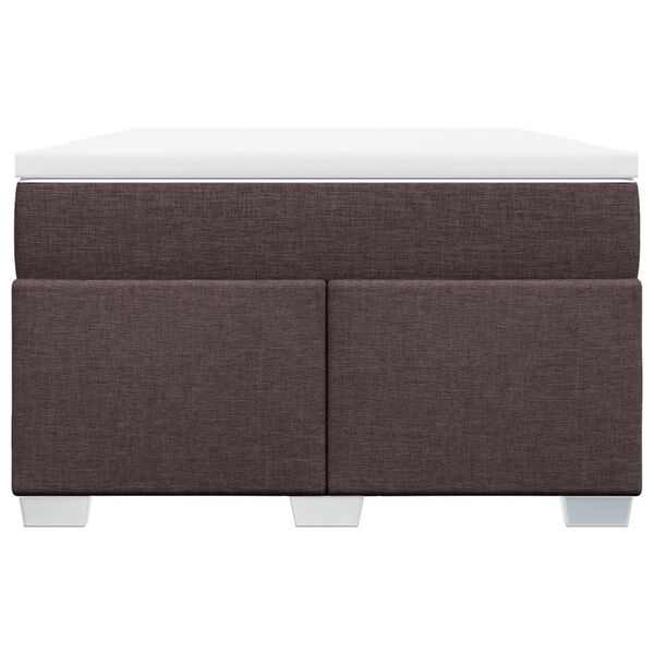 vidaXL Sommier &agrave; lattes de lit et matelas marron fonc&eacute; 120x190cm tissu