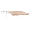 vidaXL Auvent r&eacute;tractable &eacute;lectrique Gris, Orange, Blanc 3,5 x 2,5 m