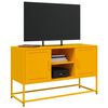 vidaXL Meuble TV jaune moutarde 100,5x39x60,5 cm acier