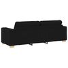 vidaXL Canap&eacute; 3 pcs Noir 221 x 80 x 80 cm Tissu en lin m&eacute;lang&eacute;