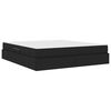 vidaXL Lit avec rangement et matelas Noir 180 x 200 cm Polyester