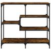 vidaXL Table console ch&ecirc;ne fum&eacute; 103x32x95 cm bois d'ing&eacute;nierie