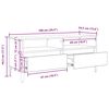 vidaXL Meuble TV avec tiroir Ch&ecirc;ne noir 100 x 34,5 x 44,5 cm