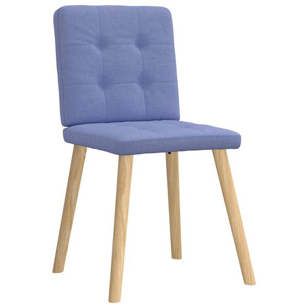 vidaXL Chaises à manger lot de 2 bleu jean tissu