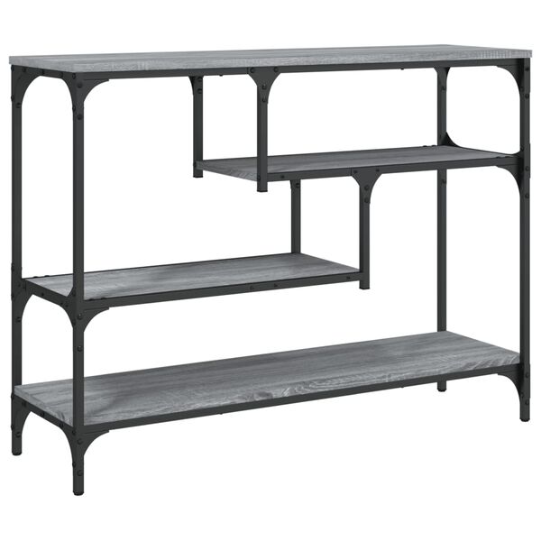 vidaXL Table console sonoma gris 100x30x75 cm bois d'ing&eacute;nierie