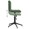 vidaXL Chaises pivotantes &agrave; manger lot de 2 Vert fonc&eacute; Velours
