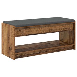 vidaXL Banc d'entr&eacute;e avec coussin Bois ancien 103 x 38 x 45 cm
