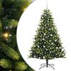 vidaXL Arbre de No&euml;l artificiel en silicone flexible 300 LEDs Vert