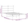 vidaXL Cadre de lit m&eacute;tal sans matelas avec t&ecirc;te de lit noir 120x190cm