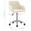 vidaXL Chaises pivotantes &agrave; manger lot de 6 cr&egrave;me tissu