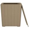 vidaXL Table de jardin avec couvercle amovible marron polypropyl&egrave;ne