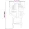 vidaXL Table pliable de jardin Ø70x75 cm bois d'acacia massif