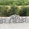vidaXL Paniers &agrave; gabions arqu&eacute;s 14 pcs 200x50x60/80 cm fer galvanis&eacute;