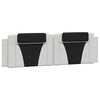 vidaXL Lit Viana avec matelas blanc et noir 180x200 cm similicuir