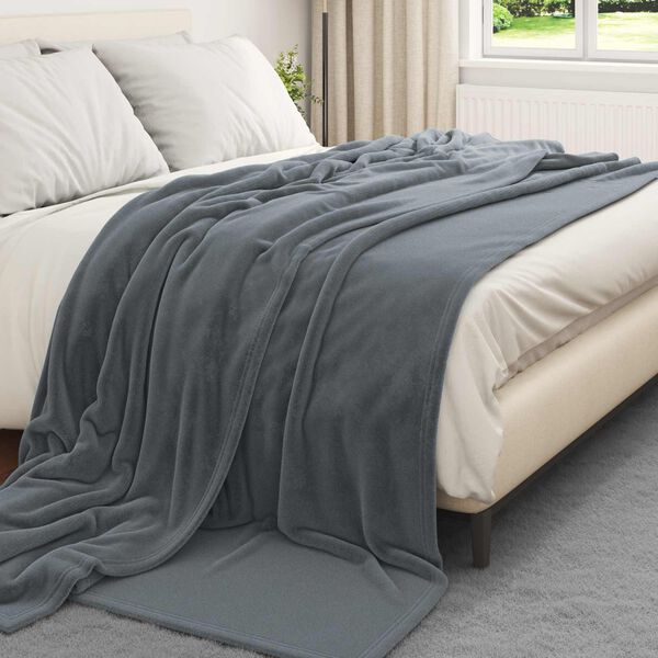 vidaXL Jet&eacute; Gris fonc&eacute; 220 x 240 cm Toison