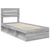 vidaXL Cadre de lit Gris Sonoma 100 x 200 cm Pin massif